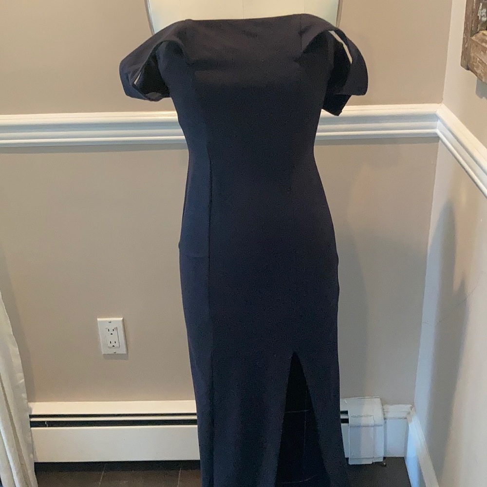 N/Nicholas Sleek and Simply Navy Gown